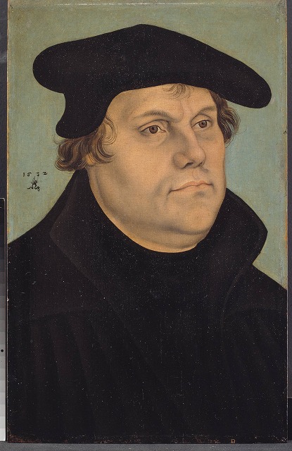 ルーカス・クラナッハ『マルティン・ルターの肖像』image via Statens Museum for Kunst